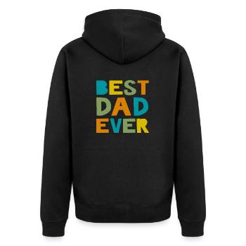 Meilleur père de tous les temps - Veste à capuche bio Premium Unisexe - noir - Dos - Nico (187cm)