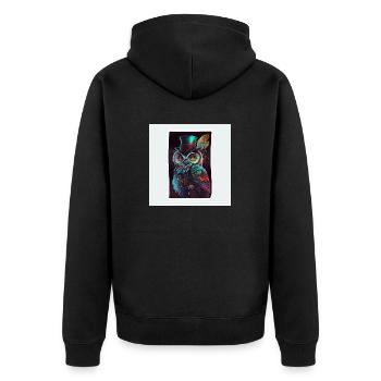 Autocollant Cool Owl - Veste à capuche bio Premium Unisexe - noir - Dos - Nico (187cm)