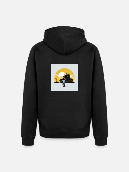 Skybound Tank Warrior - Veste à capuche bio Premium Unisexe - noir