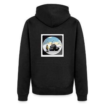 Skybound Tank Warrior - Veste à capuche bio Premium Unisexe - noir - Dos - Nico (187cm)