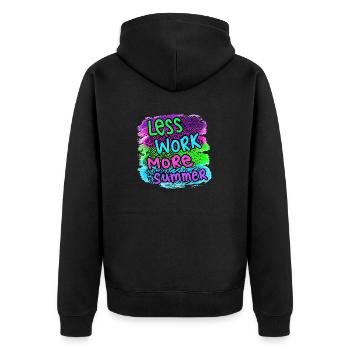 Été surf croatie plage paradis ambiance de fête États-Unis - Veste à capuche bio Premium Unisexe - noir - Dos - Nico (187cm)