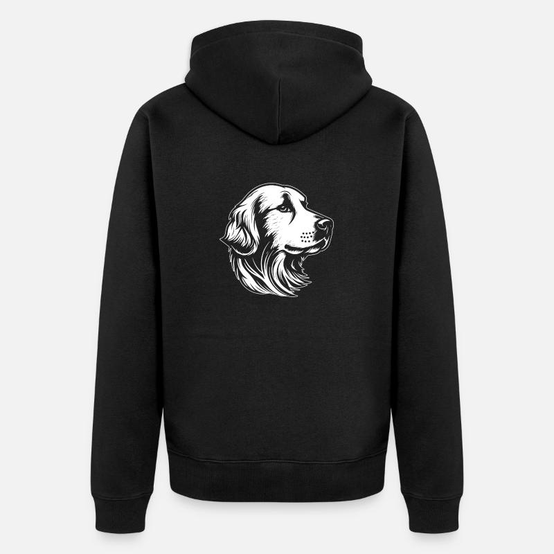 Golden retriever - Veste à capuche bio Premium Unisexe - noir