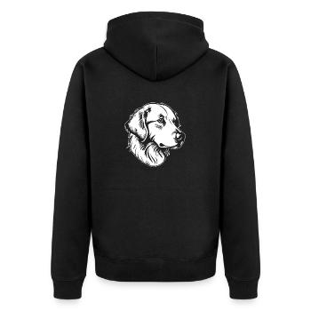 Golden retriever - Veste à capuche bio Premium Unisexe - noir - Dos - Nico (187cm)