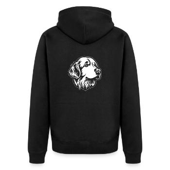 Golden retriever - Veste à capuche bio Premium Unisexe - noir - Dos - Nico (187cm)
