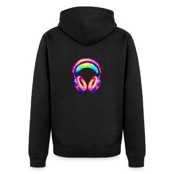 Casque Chant Écouter de la musique Chanteur Musicien Gamer - Veste à capuche bio Premium Unisexe - noir - Dos - Nico (187cm)