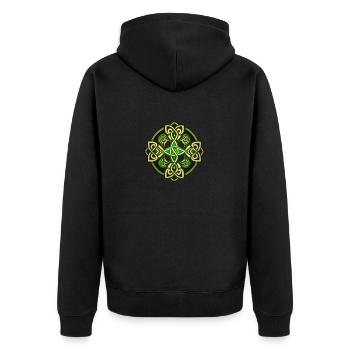 Croix celte - Veste à capuche bio Premium Unisexe - noir - Dos - Nico (187cm)