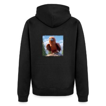 Aigle froid - Veste à capuche bio Premium Unisexe - noir - Dos - Nico (187cm)