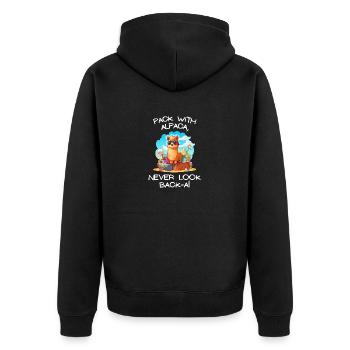 Aventure cool tu dis Alpaga Mes sacs Tee Kids - Veste à capuche bio Premium Unisexe - noir - Dos - Nico (187cm)