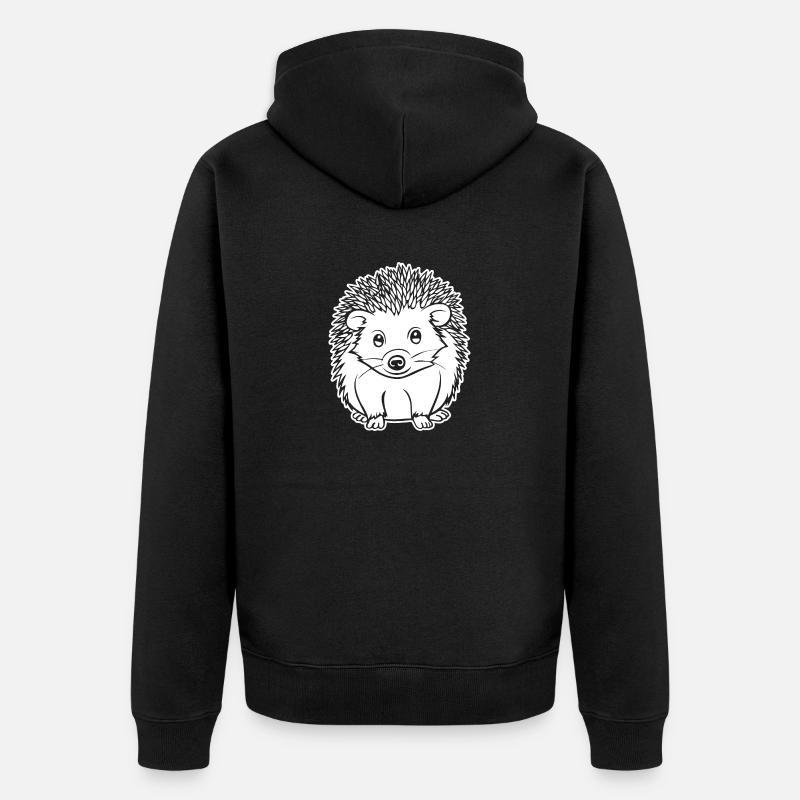 Hérisson Forest Prickly Animal - Veste à capuche bio Premium Unisexe - noir