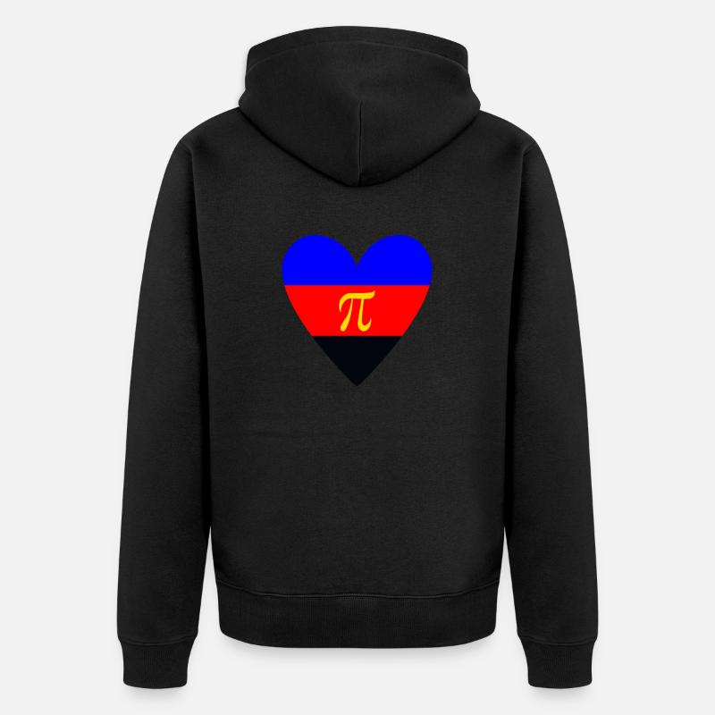 Polyamorie PrideLove - Unisex Premium Bio Zip Hoodie - Schwarz