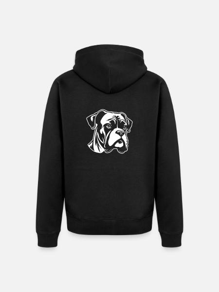 Boxer Dog Dog Breeds - Unisex Premium Organic Zip Hoodie - black