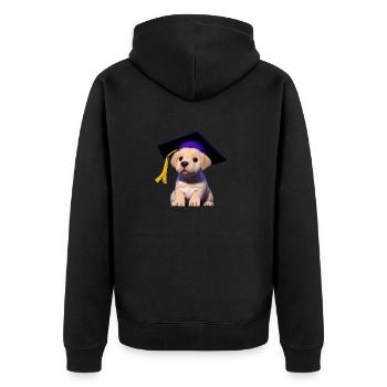 Golden Retriever Hundewelpe Hundebesitzer Hunde - Unisex Premium Bio Zip Hoodie - Schwarz - Hinten - Nico (187cm)