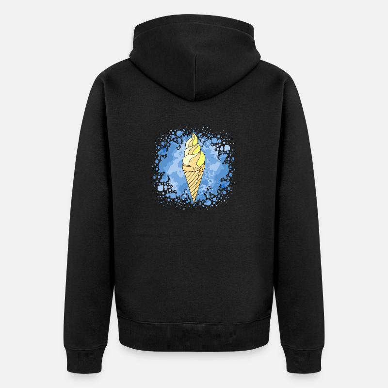 Glace - Veste à capuche bio Premium Unisexe - noir