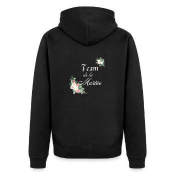 team de la Mariée - Veste à capuche bio Premium Unisexe - noir - Dos - Nico (187cm)