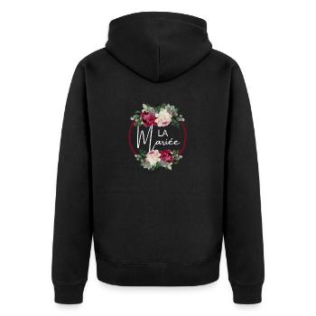 la mariée floral - Veste à capuche bio Premium Unisexe - noir - Dos - Nico (187cm)