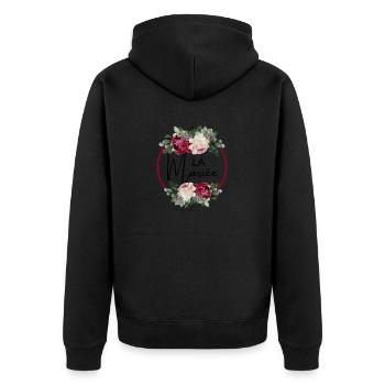 la mariée floral - Veste à capuche bio Premium Unisexe - noir - Dos - Nico (187cm)