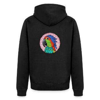 beau perroquet lumineux | - Veste à capuche bio Premium Unisexe - noir - Dos - Nico (187cm)
