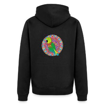 beau perroquet lumineux | - Veste à capuche bio Premium Unisexe - noir - Dos - Nico (187cm)