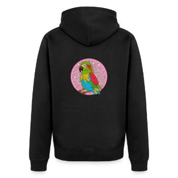 beau perroquet lumineux | - Veste à capuche bio Premium Unisexe - noir - Dos - Nico (187cm)