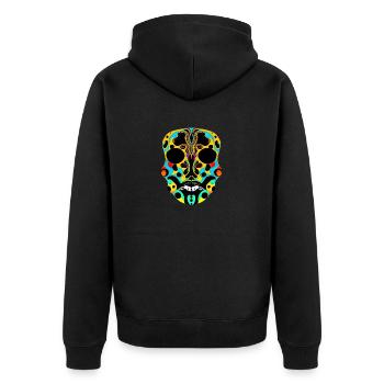 masque tribal | - Veste à capuche bio Premium Unisexe - noir - Dos - Nico (187cm)