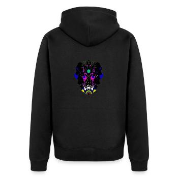 masque tribal | - Veste à capuche bio Premium Unisexe - noir - Dos - Nico (187cm)