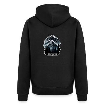 Nature, Faune, Plein air, Forêt, Camping, Randonnée, Thé - Veste à capuche bio Premium Unisexe - noir - Dos - Nico (187cm)