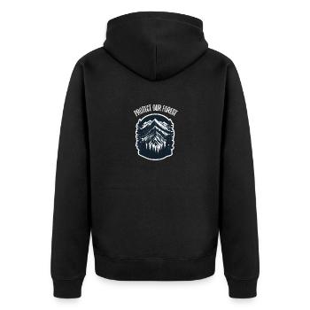 Nature, Faune, Plein air, Forêt, Camping, Randonnée, Thé - Veste à capuche bio Premium Unisexe - noir - Dos - Nico (187cm)