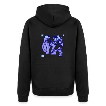 Statut. Vérité cachée de l’expression de soi - Veste à capuche bio Premium Unisexe - noir - Dos - Nico (187cm)