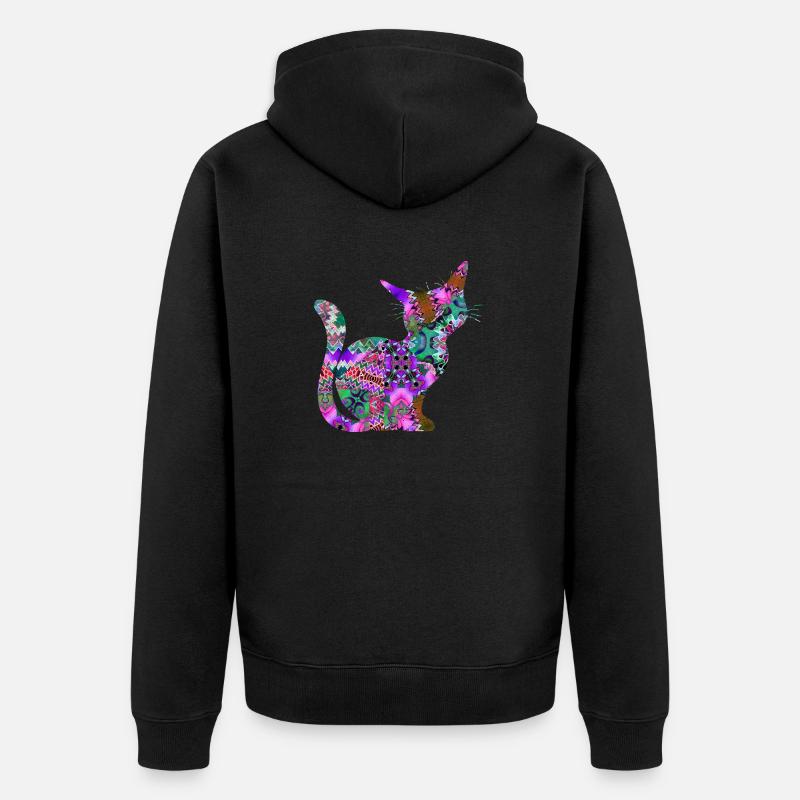 Chat - Veste à capuche bio Premium Unisexe - noir