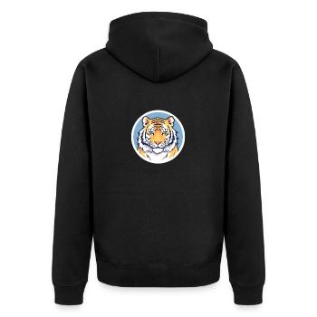 Tigre majestueux - Veste à capuche bio Premium Unisexe - noir - Dos - Nico (187cm)
