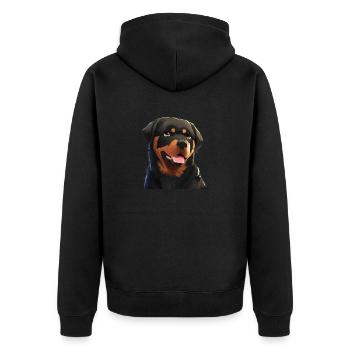 Rottweiler - Veste à capuche bio Premium Unisexe - noir - Dos - Nico (187cm)