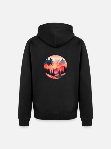 Geometric Dreams - Unisex Premium Organic Zip Hoodie - black