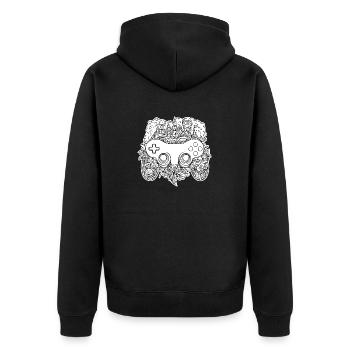 Manette de jeu de jeux vidéo - Veste à capuche bio Premium Unisexe - noir - Dos - Nico (187cm)