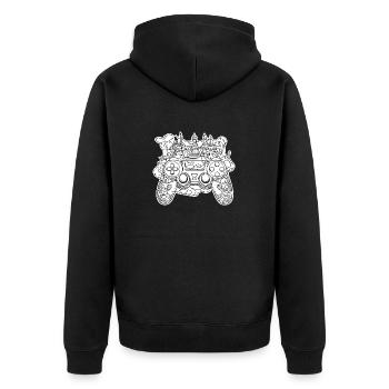 Controller Gaming Video Games Gamepad - Unisex Premium Organic Zip Hoodie - black - Back - Nico (187cm)