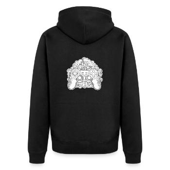 Manette de jeu de jeux vidéo - Veste à capuche bio Premium Unisexe - noir - Dos - Nico (187cm)