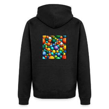 Sphères de mosaïque arc-en-ciel - Veste à capuche bio Premium Unisexe - noir - Dos - Nico (187cm)