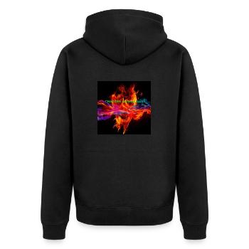 Chaoteb Gaming Team 1 - Unisex Premium Organic Zip Hoodie - black - Back - Nico (187cm)