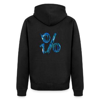 Internet email www drôle de mème grunge tech leters - Veste à capuche bio Premium Unisexe - noir - Dos - Nico (187cm)