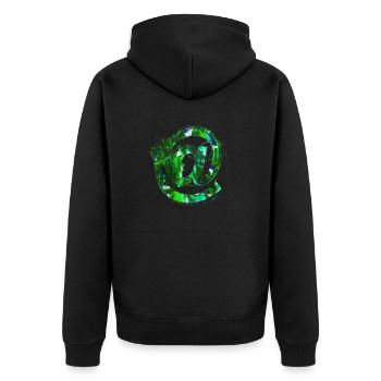 Internet email www drôle de mème grunge tech leters - Veste à capuche bio Premium Unisexe - noir - Dos - Nico (187cm)