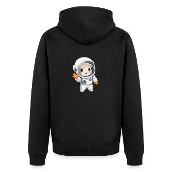 StarChilla | Chinchilla pour garçons filles femmes - Veste à capuche bio Premium Unisexe - noir - Dos - Nico (187cm)