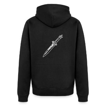 Knife Cutler Knife Lover - Unisex Premium Organic Zip Hoodie - black - Back - Nico (187cm)
