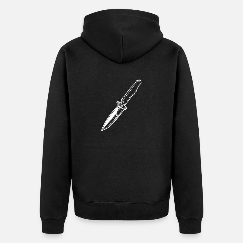 Knife Cutler Knife Lover - Veste à capuche bio Premium Unisexe - noir