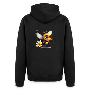 Drôle d’abeille s’est couverte de pollen d’abeille - Veste à capuche bio Premium Unisexe - noir - Dos - Nico (187cm)