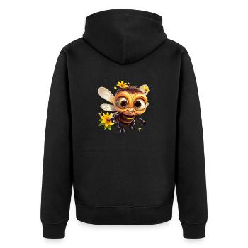 Drôle d’abeille mellifère - Veste à capuche bio Premium Unisexe - noir - Dos - Nico (187cm)