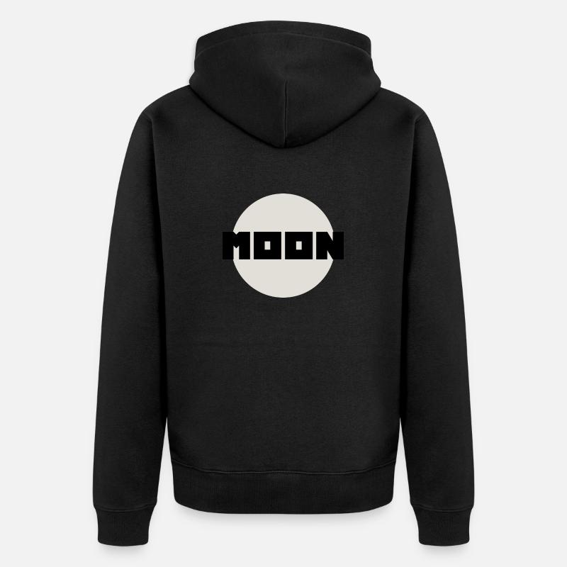 MOON (Original) - Veste à capuche bio Premium Unisexe - noir