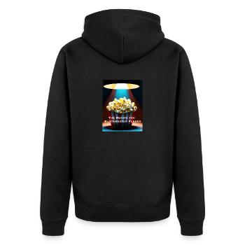 The Recipe for Blockbuster Flavor - Unisex Premium Organic Zip Hoodie - black - Back - Nico (187cm)
