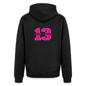 Adolescent officiel 13 - Veste à capuche bio Premium Unisexe - noir - Dos - Nico (187cm)