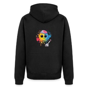 Zop le peintre triste - Veste à capuche bio Premium Unisexe - noir - Dos - Nico (187cm)