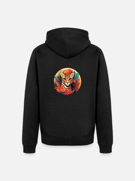 Ocelot Paradise - Unisex Premium Organic Zip Hoodie - black