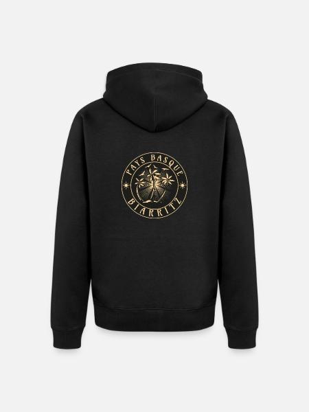 Biarritz Pays Basque France - Unisex Premium Organic Zip Hoodie - black
